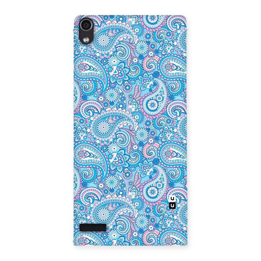 Blue Block Pattern Back Case for Ascend P6