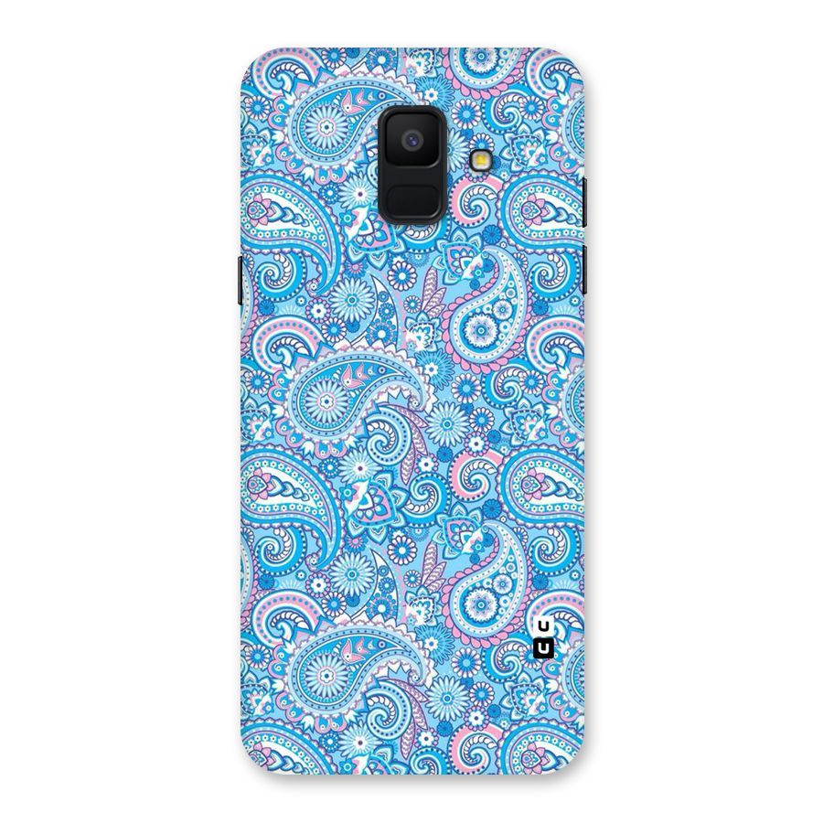 Blue Block Pattern Back Case for Galaxy A6 (2018)