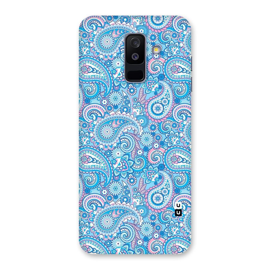 Blue Block Pattern Back Case for Galaxy A6 Plus