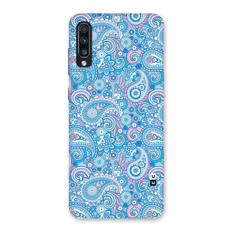 Blue Block Pattern Back Case for Galaxy A70