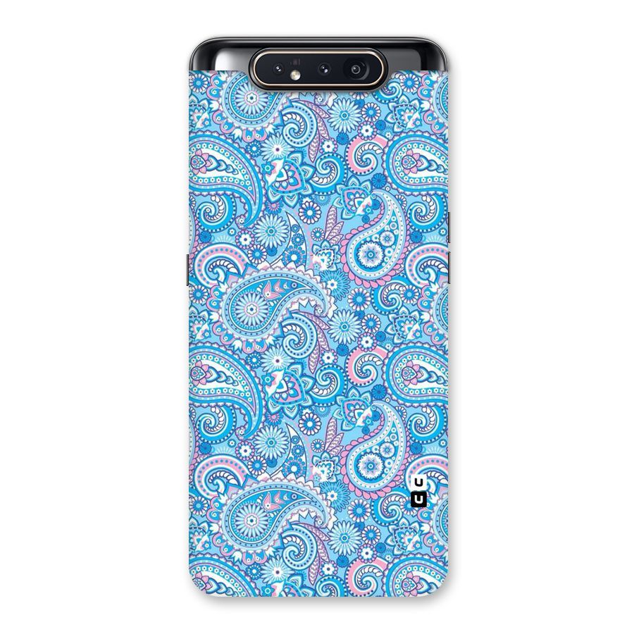 Blue Block Pattern Back Case for Galaxy A80