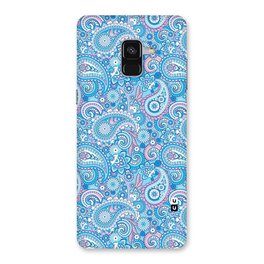 Blue Block Pattern Back Case for Galaxy A8 Plus