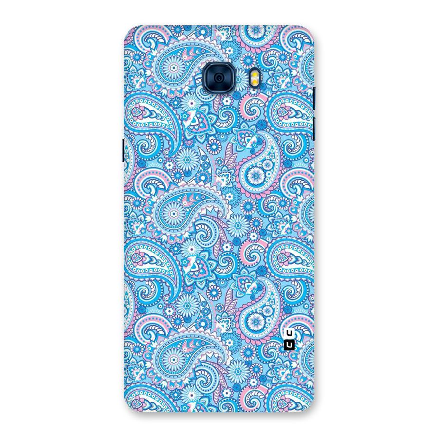 Blue Block Pattern Back Case for Galaxy C7 Pro