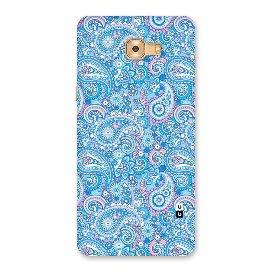 Blue Block Pattern Back Case for Galaxy C9 Pro