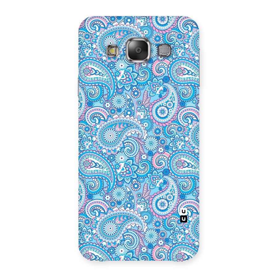 Blue Block Pattern Back Case for Galaxy E7