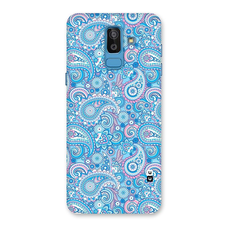 Blue Block Pattern Back Case for Galaxy J8