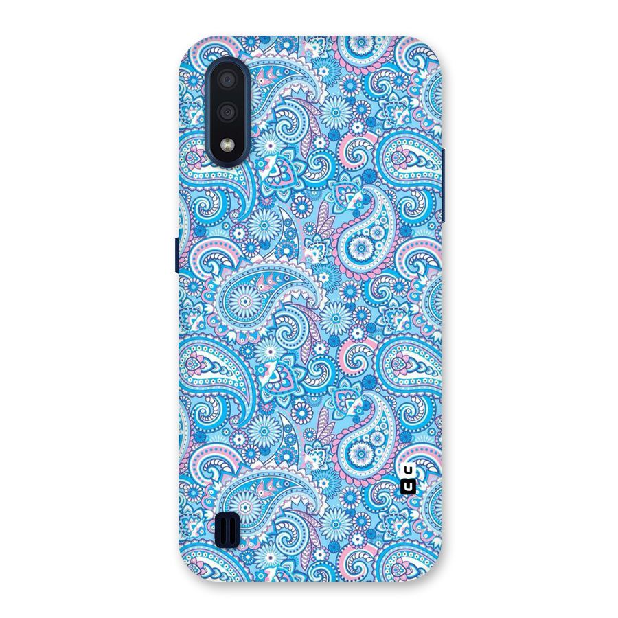 Blue Block Pattern Back Case for Galaxy M01