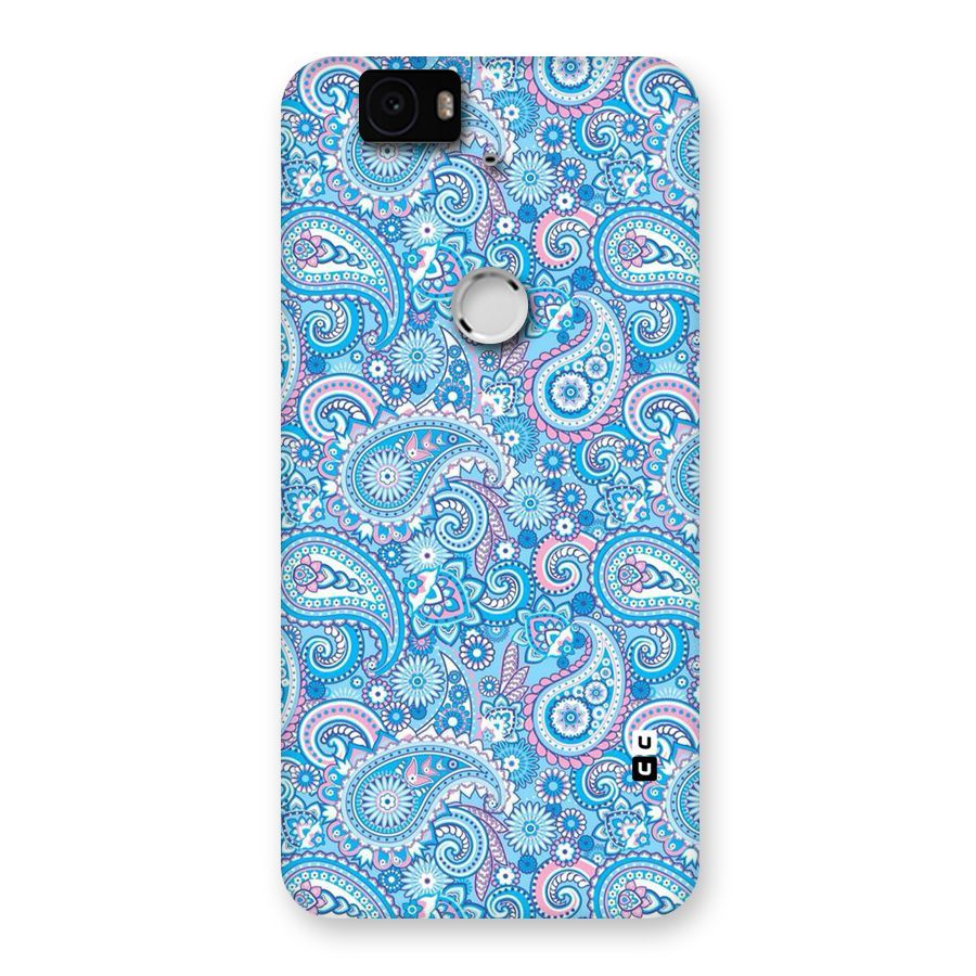 Blue Block Pattern Back Case for Google Nexus-6P