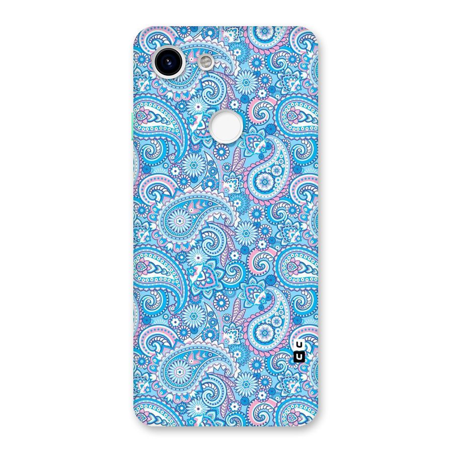 Blue Block Pattern Back Case for Google Pixel 3