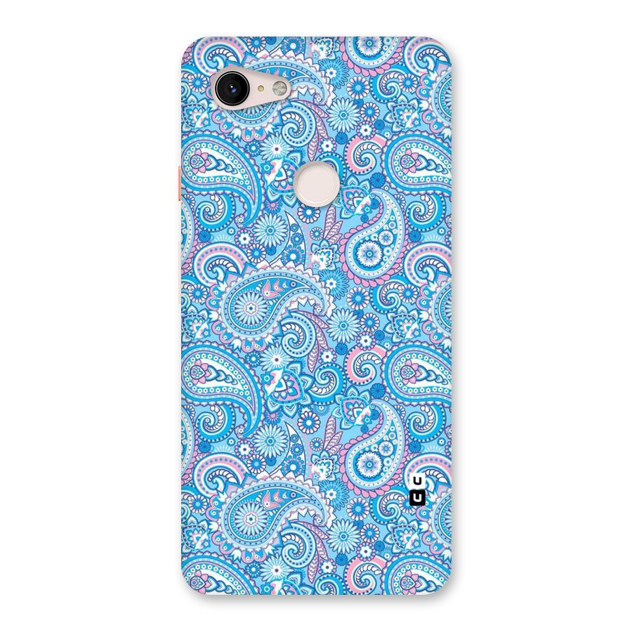 Blue Block Pattern Back Case for Google Pixel 3 XL