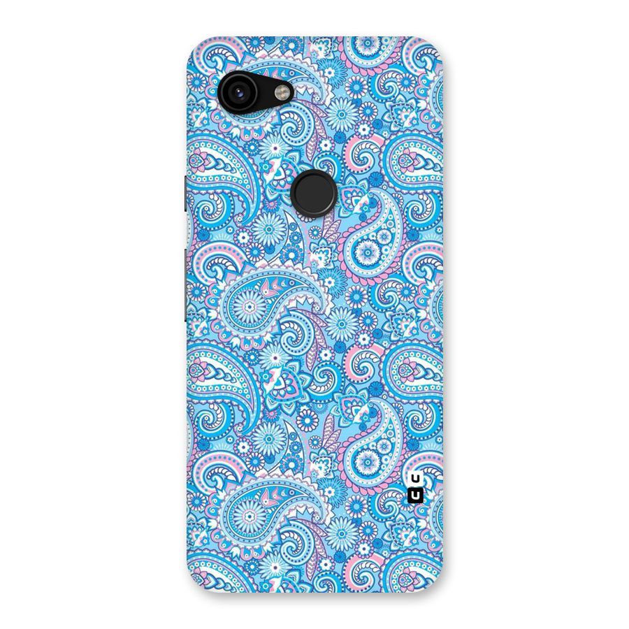 Blue Block Pattern Back Case for Google Pixel 3a