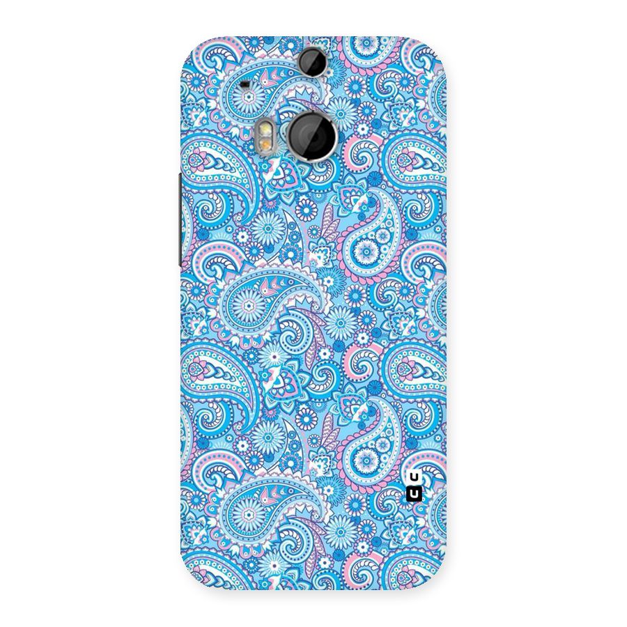 Blue Block Pattern Back Case for HTC One M8