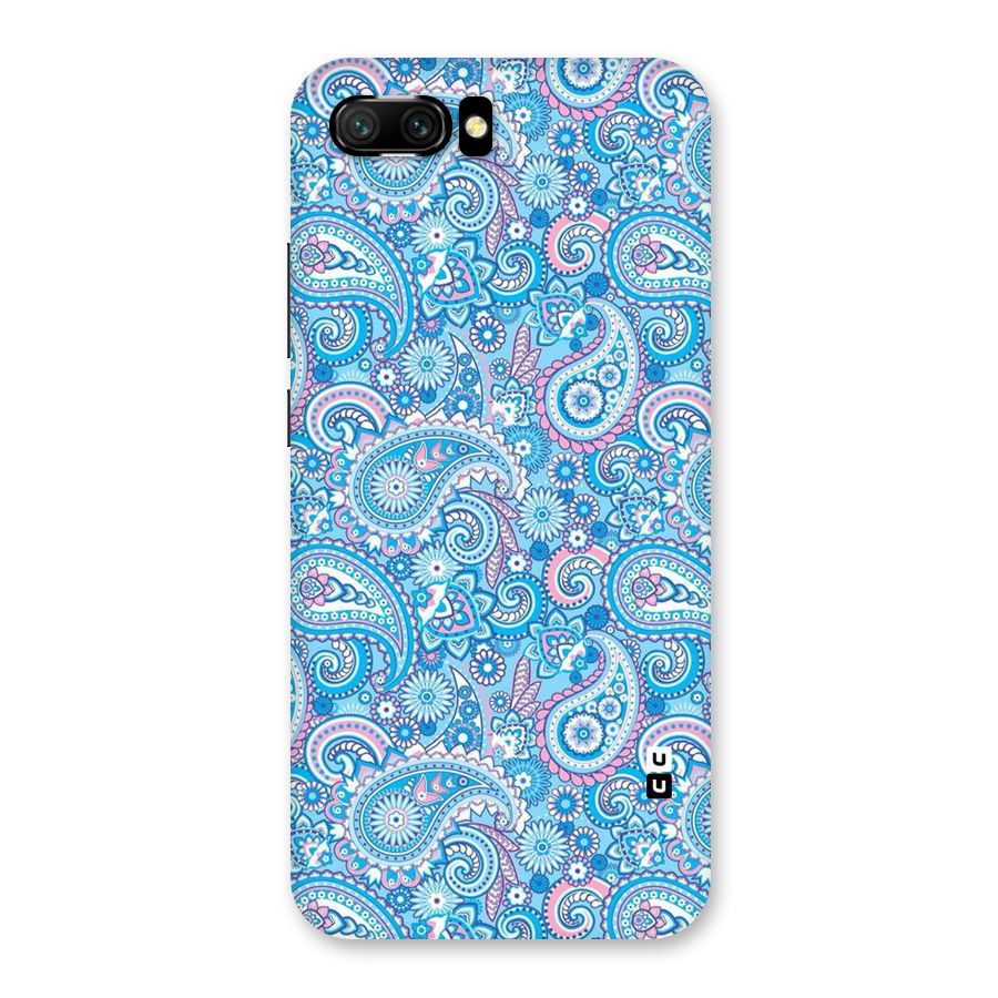 Blue Block Pattern Back Case for Honor 10