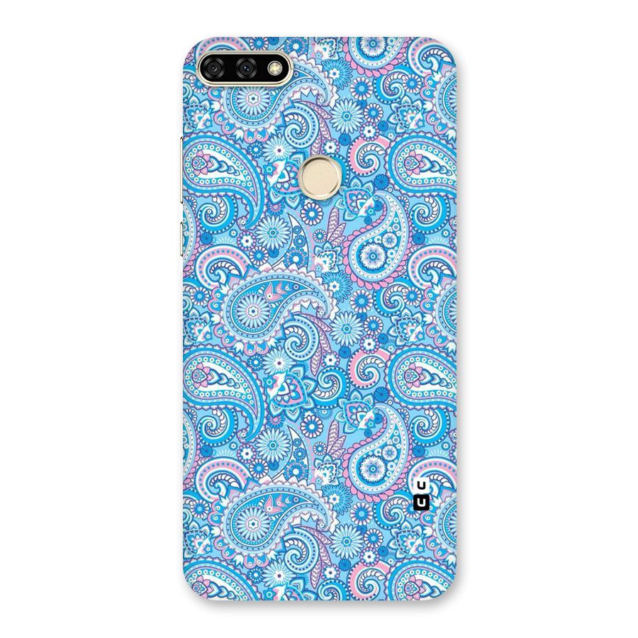 Blue Block Pattern Back Case for Honor 7A