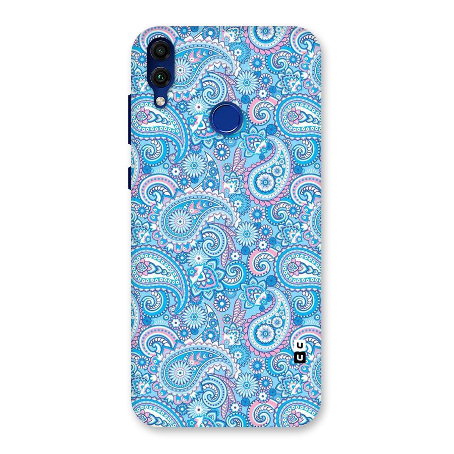 Blue Block Pattern Back Case for Honor 8C