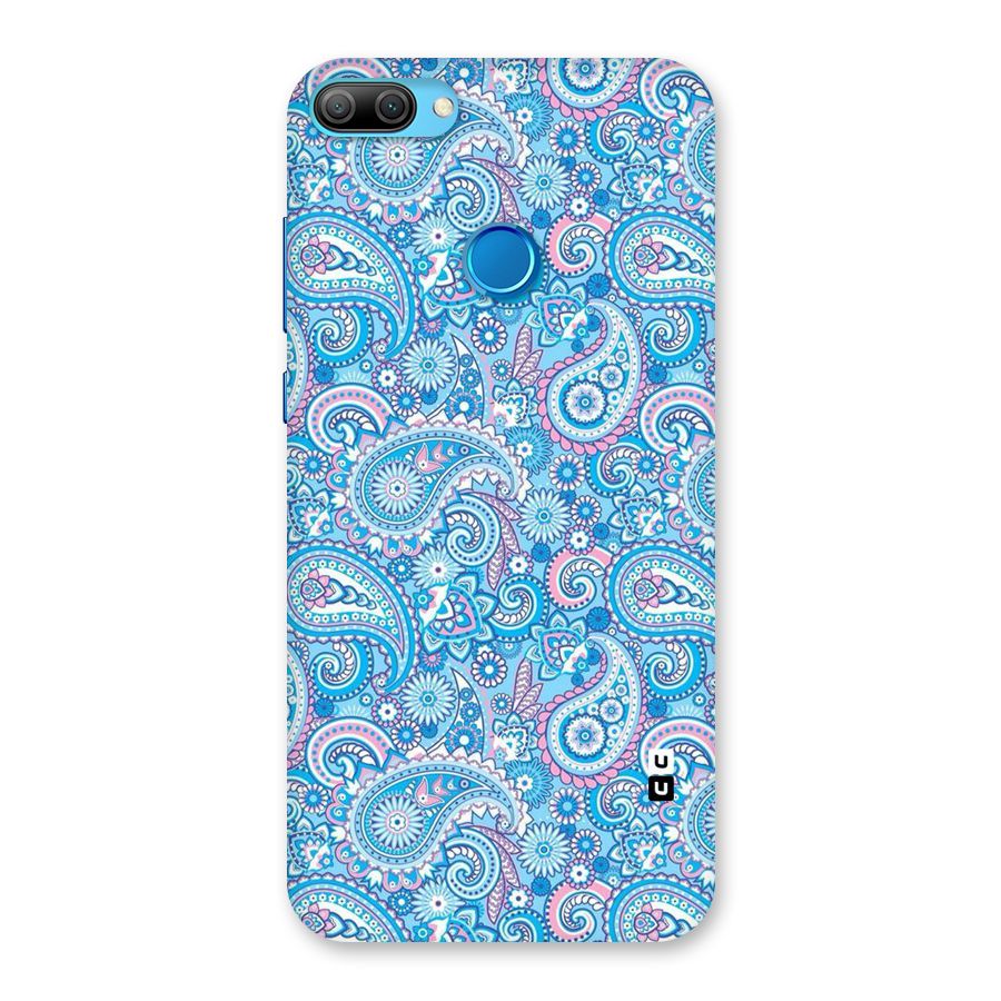 Blue Block Pattern Back Case for Honor 9N
