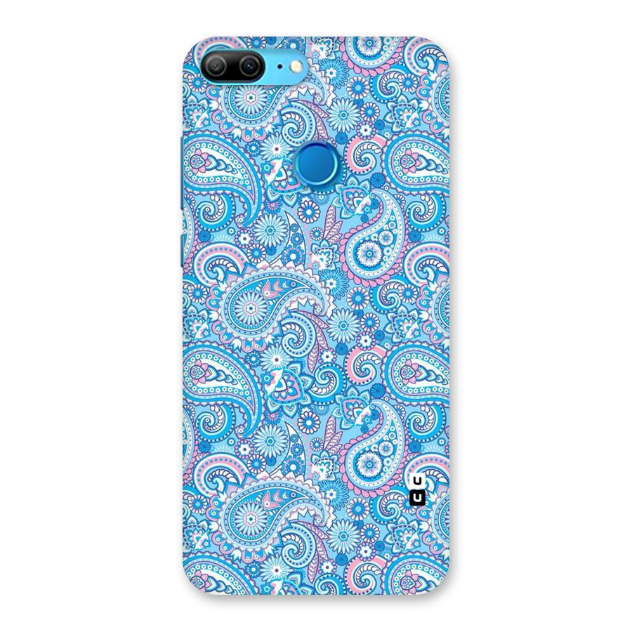 Blue Block Pattern Back Case for Honor 9 Lite