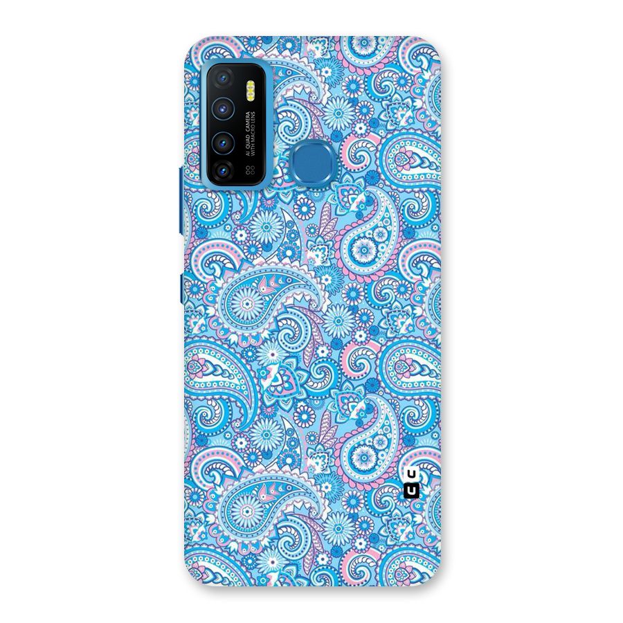 Blue Block Pattern Back Case for Infinix Hot 9