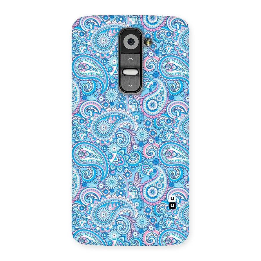Blue Block Pattern Back Case for LG G2