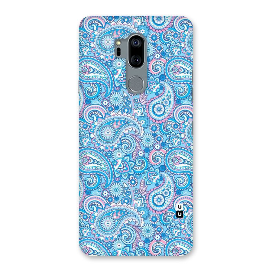 Blue Block Pattern Back Case for LG G7