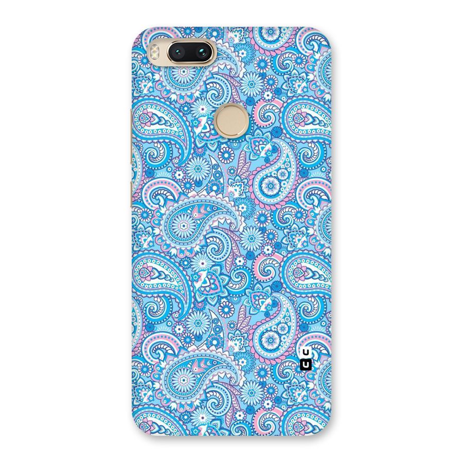 Blue Block Pattern Back Case for Mi A1