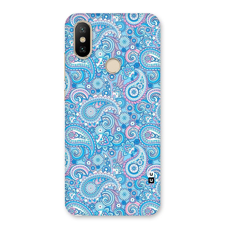 Blue Block Pattern Back Case for Mi A2