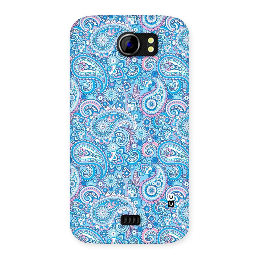 Blue Block Pattern Back Case for Micromax Canvas 2 A110