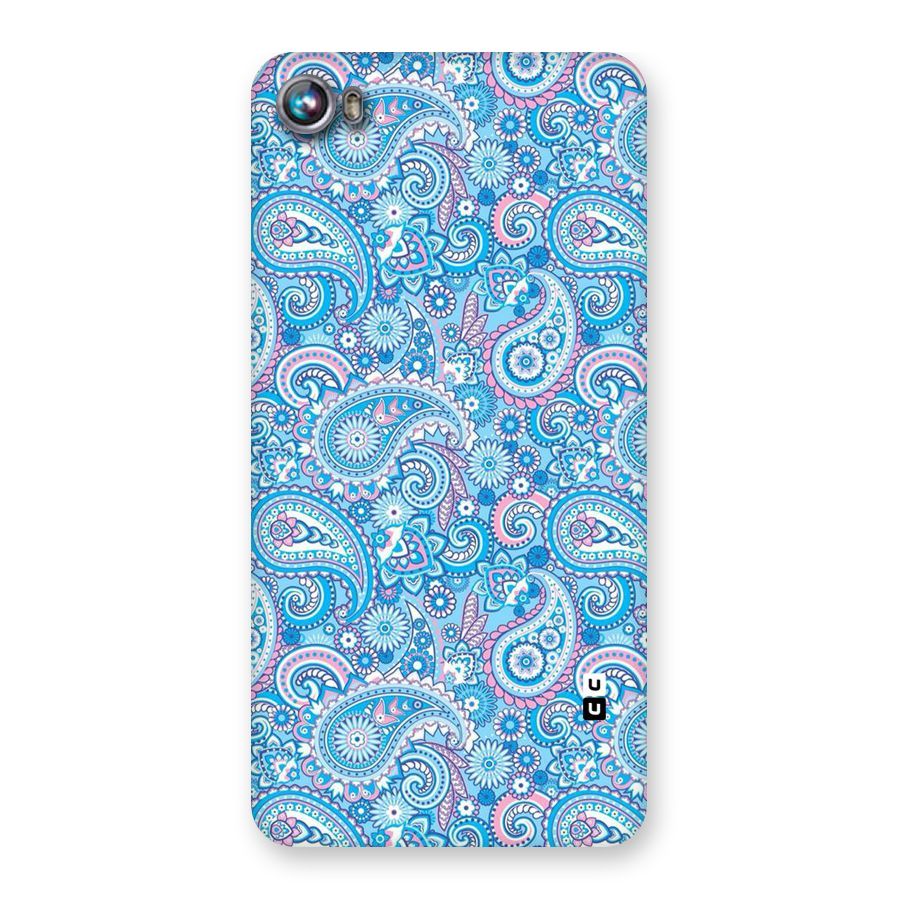 Blue Block Pattern Back Case for Micromax Canvas Fire 4 A107