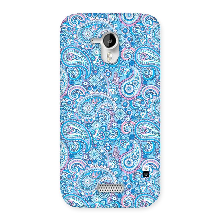 Blue Block Pattern Back Case for Micromax Canvas HD A116