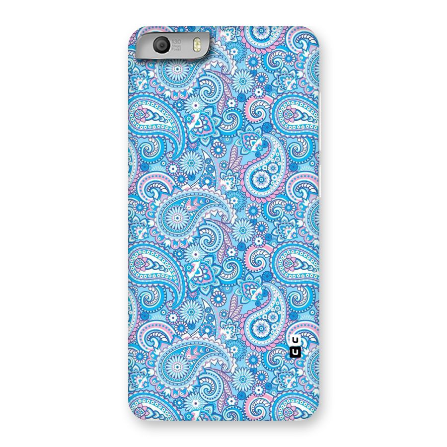 Blue Block Pattern Back Case for Micromax Canvas Knight 2