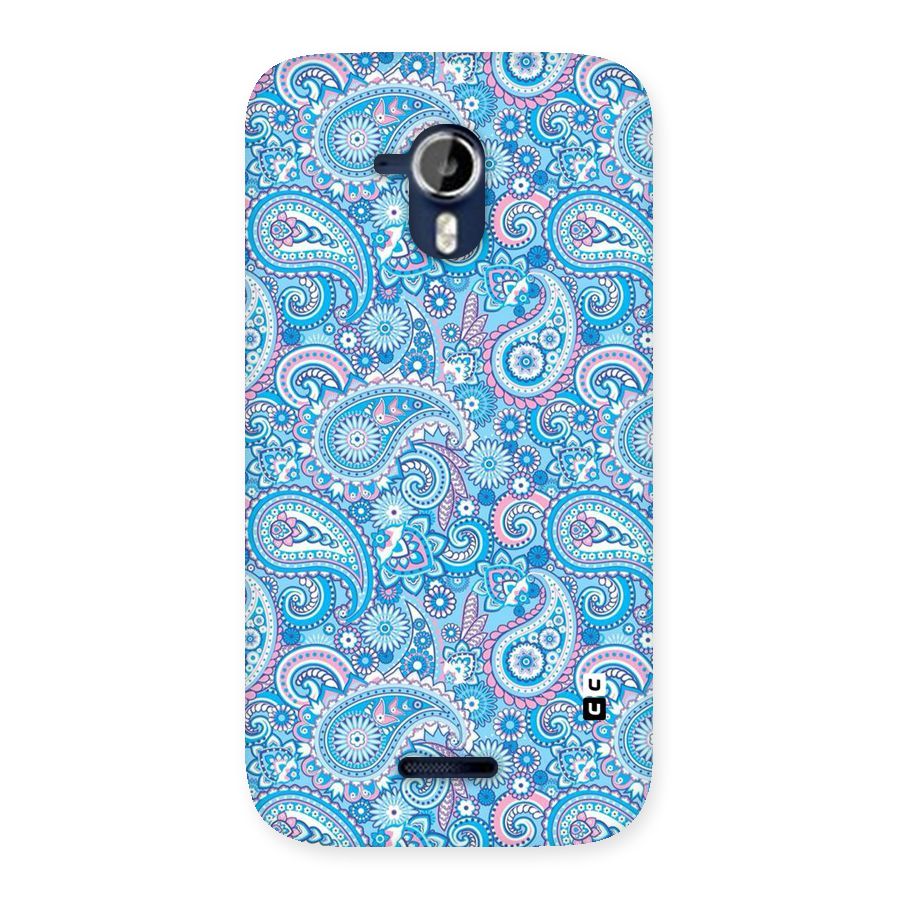 Blue Block Pattern Back Case for Micromax Canvas Magnus A117