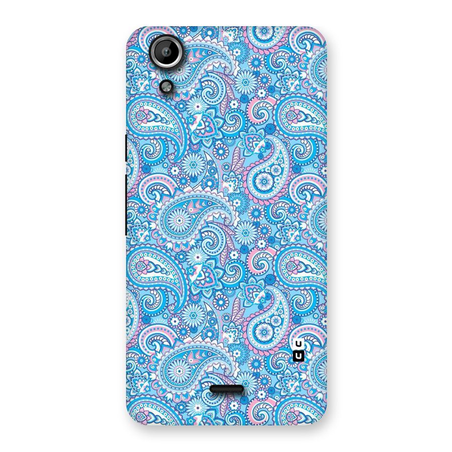 Blue Block Pattern Back Case for Micromax Canvas Selfie Lens Q345