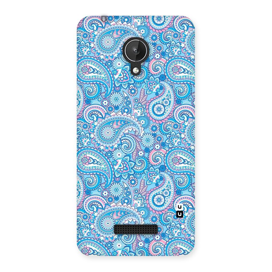 Blue Block Pattern Back Case for Micromax Canvas Spark Q380