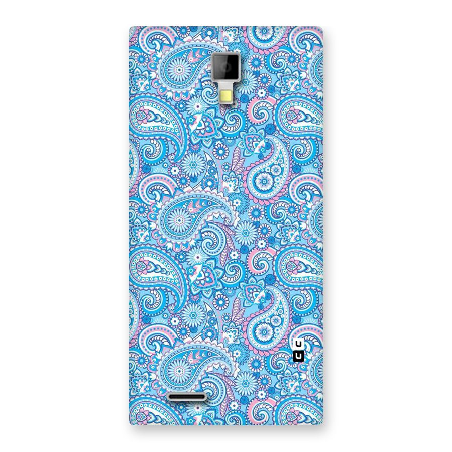 Blue Block Pattern Back Case for Micromax Canvas Xpress A99