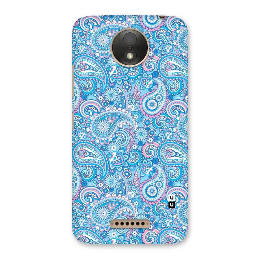 Blue Block Pattern Back Case for Moto C Plus