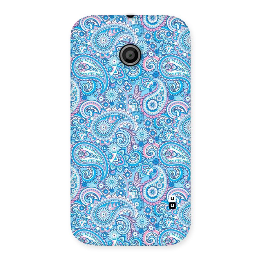 Blue Block Pattern Back Case for Moto E
