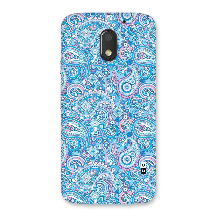 Blue Block Pattern Back Case for Moto E3 Power