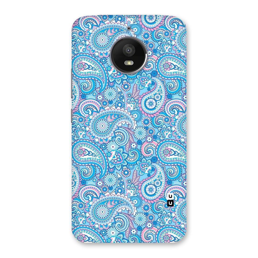 Blue Block Pattern Back Case for Moto E4 Plus