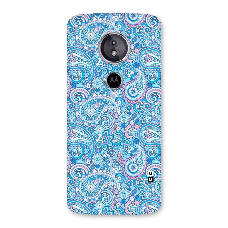 Blue Block Pattern Back Case for Moto E5