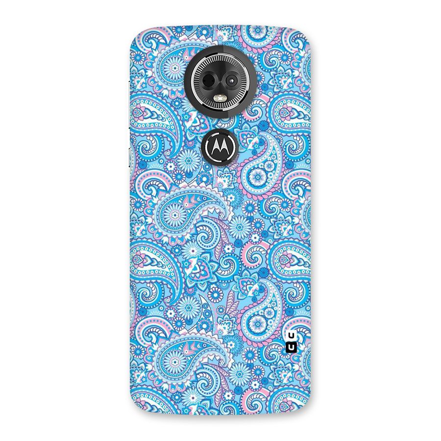 Blue Block Pattern Back Case for Moto E5 Plus