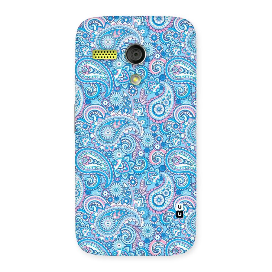 Blue Block Pattern Back Case for Moto G