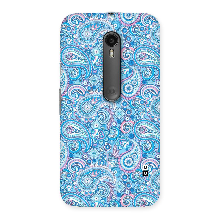 Blue Block Pattern Back Case for Moto G3