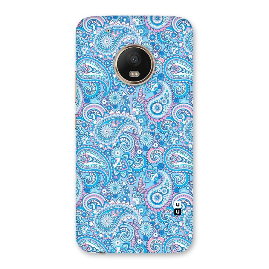 Blue Block Pattern Back Case for Moto G5 Plus