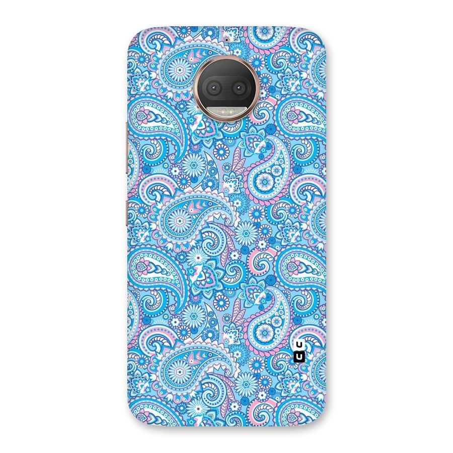 Blue Block Pattern Back Case for Moto G5s Plus