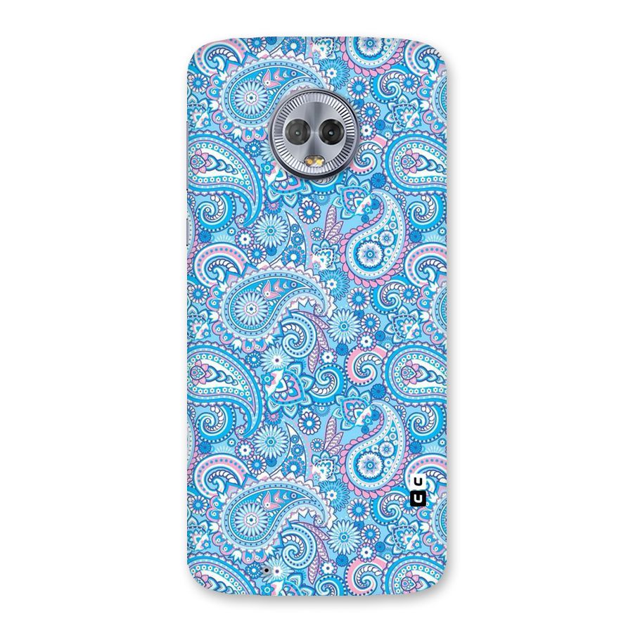 Blue Block Pattern Back Case for Moto G6
