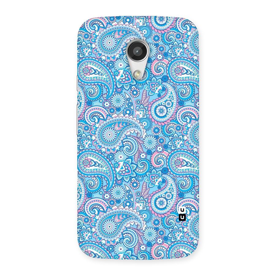 Blue Block Pattern Back Case for Moto G 2nd Gen