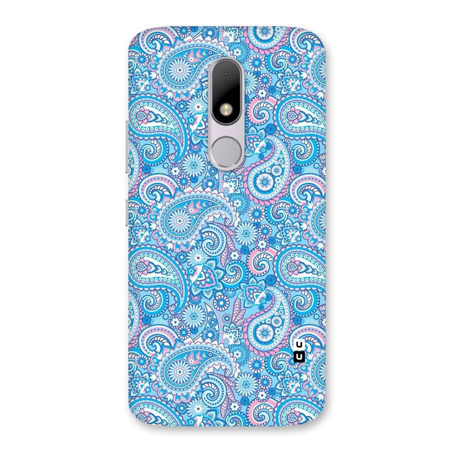 Blue Block Pattern Back Case for Moto M