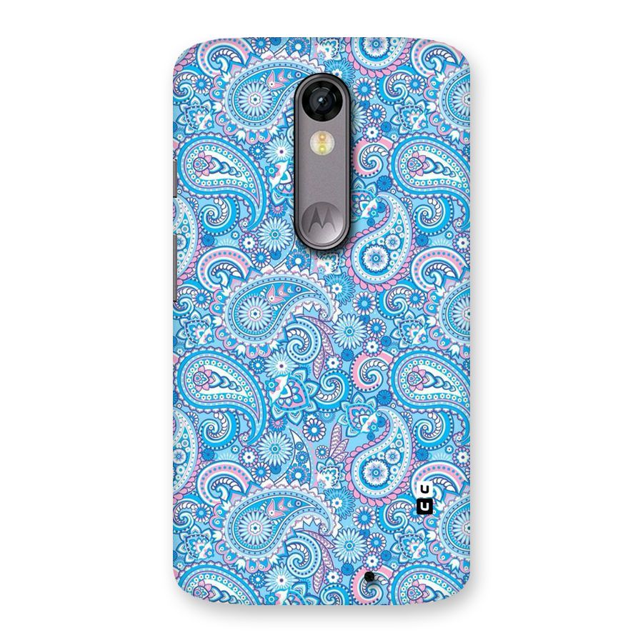 Blue Block Pattern Back Case for Moto X Force