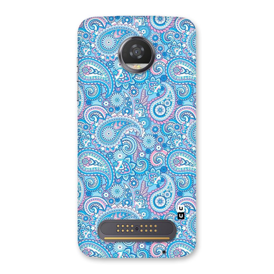 Blue Block Pattern Back Case for Moto Z2 Play