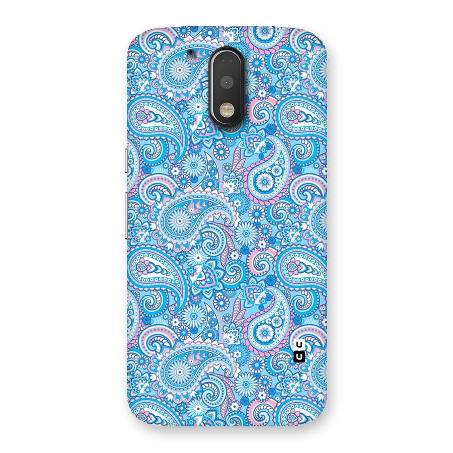 Blue Block Pattern Back Case for Motorola Moto G4 Plus
